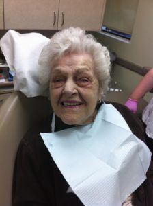 A brand new set of dentures got my wife’s then 102-year-old grandmother smiling!